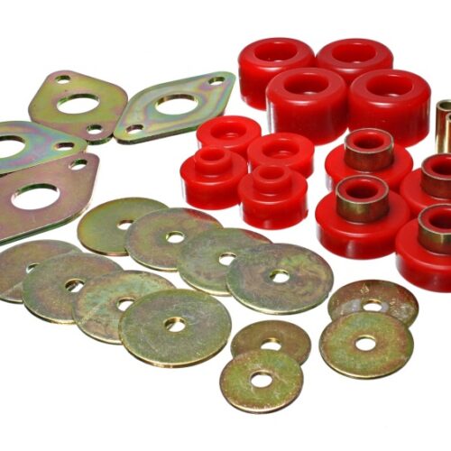 Energy Suspension 8.4109R Body Mount Set-Reg Access & Dbl Cab - Red