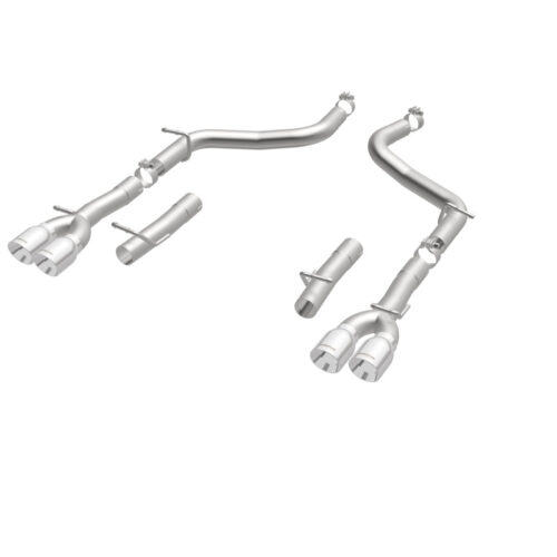 Alternative view of MagnaFlow 19218 Axle-Back, SS, 2.5in, Quad Split Rear 3.5in Tip 2015 Dodge Challenger 3.6L V6