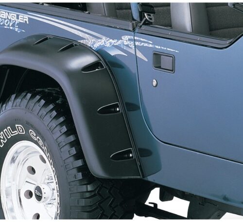 Bushwacker 10909-07 87-95 Jeep Wrangler Cutout Style Flares 4pc Cutting Optional Not Renegade - Black - Image 3