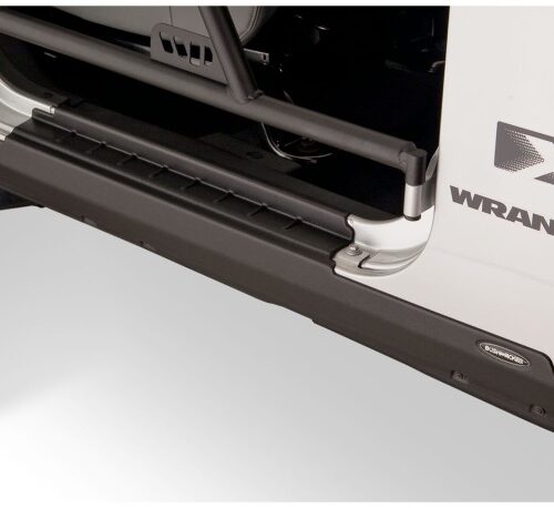 Alternative view of Bushwacker 07-18 Jeep Wrangler Trail Armor Rocker Panel and Sill Plate Cover - Black