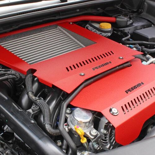 PERRIN 15-21 Subaru WRX Engine Cover Kit (Intercooler & Pulley Covers Incl.) - Red - Image 6