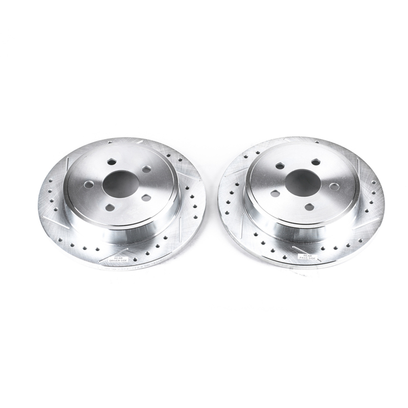 Power Stop 03-07 Chrysler PT Cruiser Rear Evolution Drilled & Slotted Rotors - Pair - Image 6