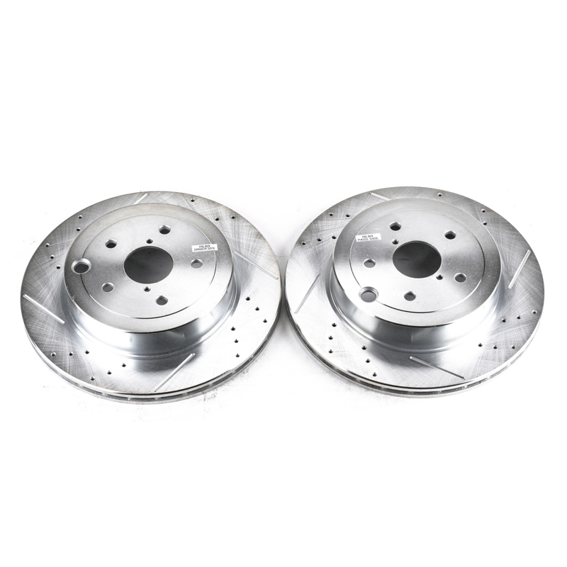 Power Stop 08-14 Subaru Impreza Rear Evolution Drilled & Slotted Rotors - Pair - Image 6