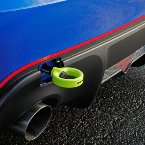 PERRIN 13-25 Subaru BRZ / 13-20 Scion FRS & Toyota 86 / 22-25 GR86 Tow Hook Kit (Rear) - Neon Yellow - Image 5