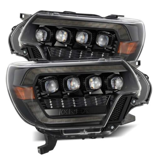 AlphaRex 12-15 Toyota Tacoma NOVA LED Proj Headlights Plank Alpha Blk w/Activ Light/Seq Signal/DRL - Image 3