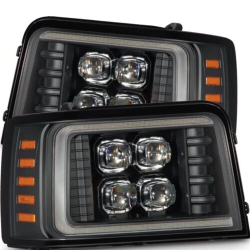 AlphaRex 880299 92-96 Ford F-Series/Bronco NOVA-Series LED Proj Headlight Bk w/Actv Light SeqSig & SBDRL