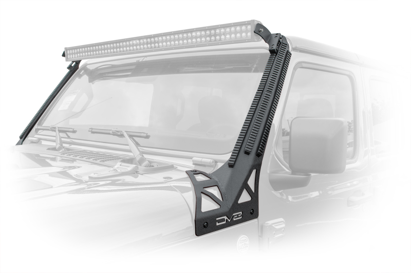 DV8 Offroad D-JL-190052-PIL 2018+ JL/Gladiator Picatinny Rail A-Pillar Pod LED Light Mount