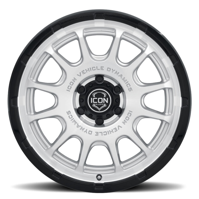 ICON 8420906356SMGB Alloys Rancho 20x9 / 6x135 / 16mm / 5.625in BS Silver Machined w/ Gloss Black Lip Wheel - Image 2