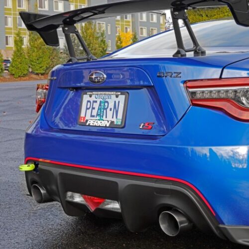 PERRIN 13-25 Subaru BRZ / 13-20 Scion FRS & Toyota 86 / 22-25 GR86 Tow Hook Kit (Rear) - Neon Yellow - Image 3