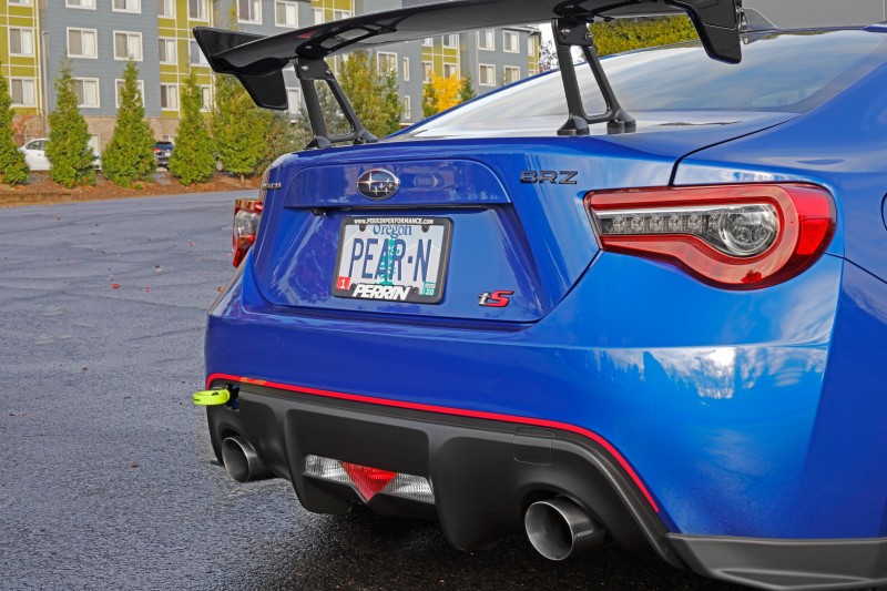 PERRIN 13-25 Subaru BRZ / 13-20 Scion FRS & Toyota 86 / 22-25 GR86 Tow Hook Kit (Rear) - Neon Yellow - Image 3