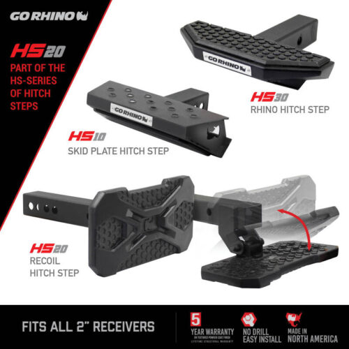 Go Rhino HS2012T HS-20 Hitch Bumper Step - Image 7