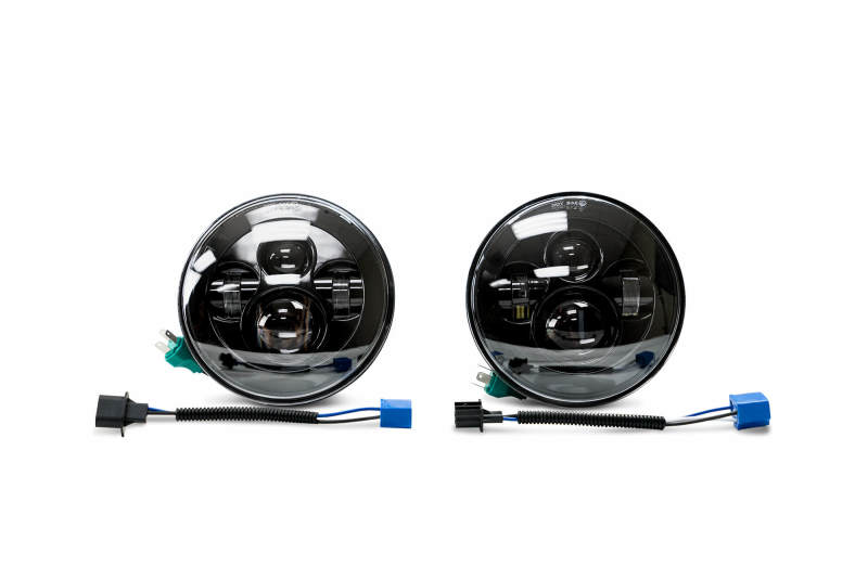 DV8 Offroad HL7JK-01 07-18 Jeep Wrangler JK LED Projector Headlights - Image 3