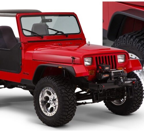 Bushwacker 10924-07 87-95 Jeep Wrangler Flat Style Flares 4pc Excludes Renegade - Black - Image 6
