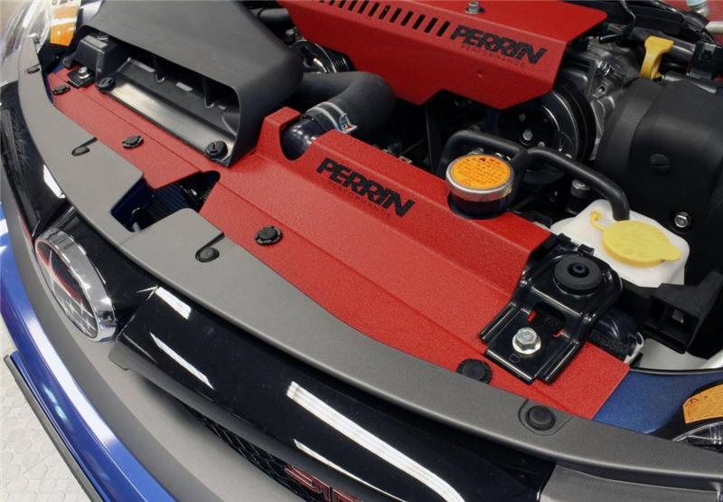 PERRIN 08-14 Subaru WRX & STI / 08-11 Impreza Radiator Shroud - Red - Image 4