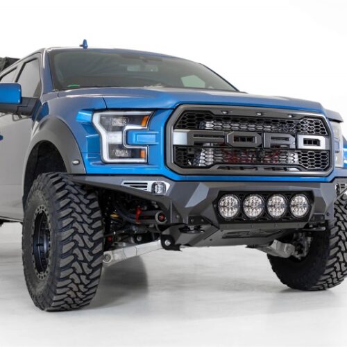 Addictive Desert Designs F110014110103 17-20 Ford F-150 Raptor Bomber Front Bumper w/ 4 Rigid 360 6in Round Mounts - Image 3