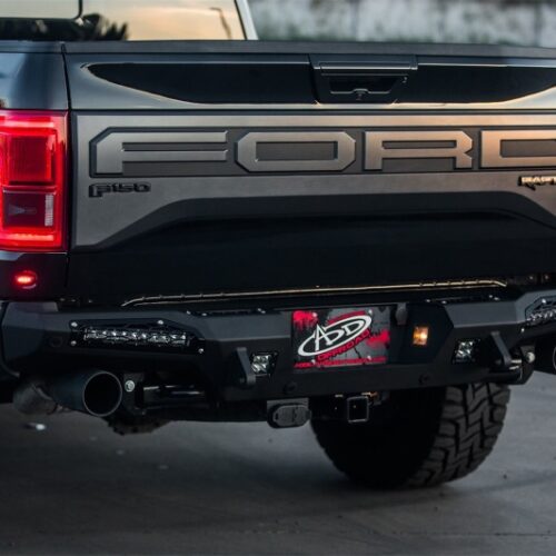 Addictive Desert Designs 17-18 Ford F-150 Raptor HoneyBadger Rear Bumper w/ 10in SR LED Mounts