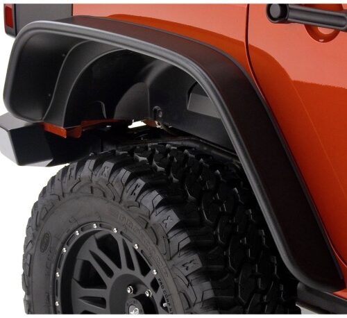 Bushwacker 07-18 Jeep Wrangler Unlimited Flat Style Flares 2pc 4-Door Sport Utility Only - Black - Image 5