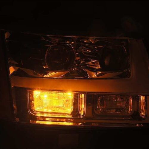 Alternative view of AlphaRex 07-14 Chevrole Tahoe PRO-Series LED Headlights Plank Style Blk w/Activ Light/Seq Signal/DRL