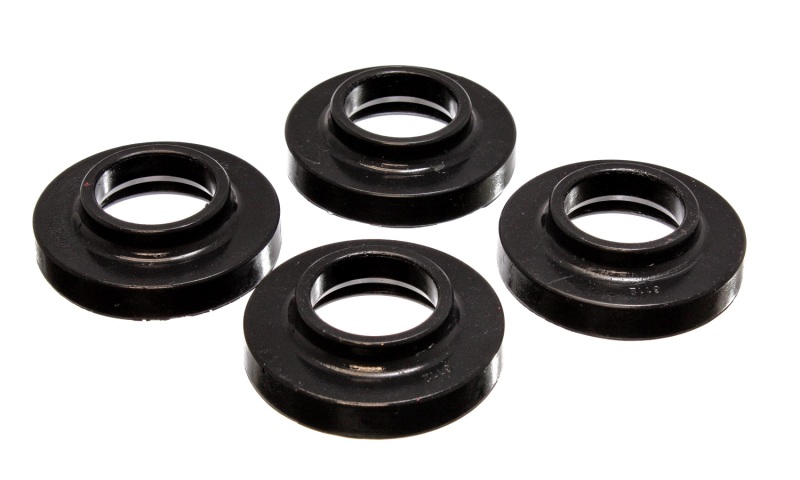 Energy Suspension 2.6103G 97-06 Jeep Wrangler TJ / 84-01 Cherokee Black Fr/Rear Coil Lift Isolator Set of 4 - Image 2