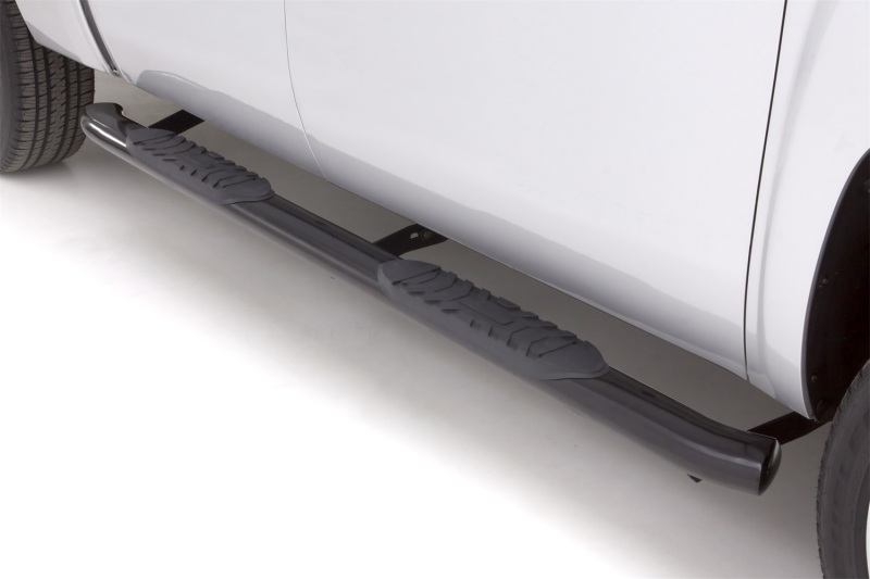 Lund 23886008 04-17 Nissan Titan Crew Cab 5in. Oval Curved Steel Nerf Bars - Black - Image 4