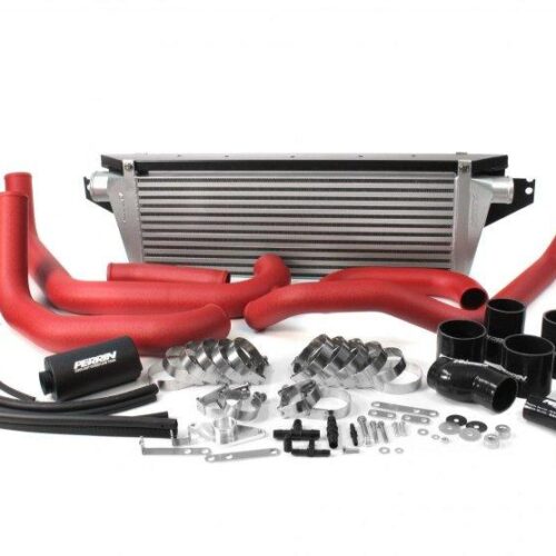 PERRIN 15-21 Subaru STI Front Mount Intercooler Boost Tubes + Hardware - Red Tubes - Image 3