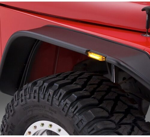 Bushwacker 87-95 Jeep Wrangler Flat Style Flares 4pc Excludes Renegade - Black