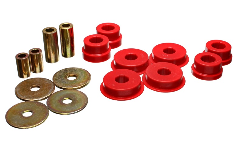 Energy Suspension 5.1108R 03-05 Mitsubishi Lancer EVO 8 Red Rear Differential / Mustache Bar Bushing Set