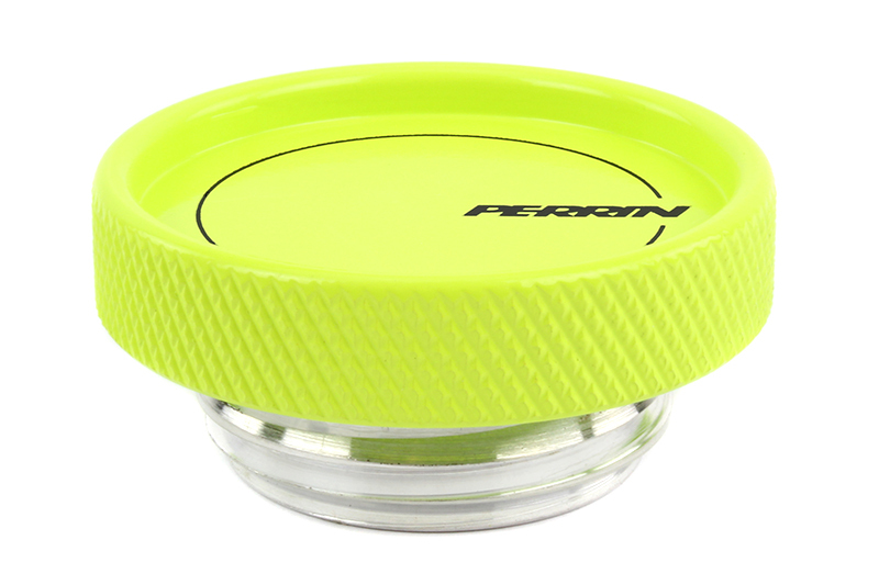 PERRIN 02-26 Subaru Impreza/WRX/STI & 13-26 Crosstrek/BRZ/FR-S/GR86/GR86 Oil Fill Cap - Neon Yellow - Image 2