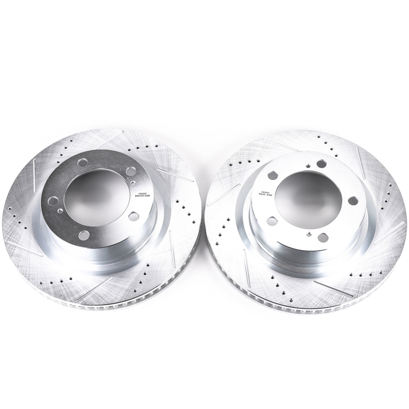 Power Stop 16-21 Toyota Land Cruiser Front Evolution Drilled & Slotted Rotors - Pair - Image 6