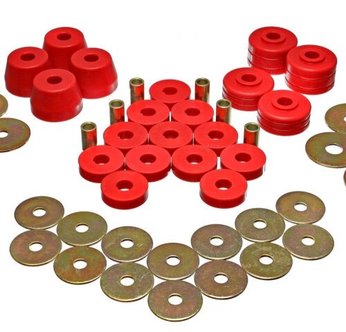 Energy Suspension 5.4102R Body Mount Bushing Sets - Red - Image 6