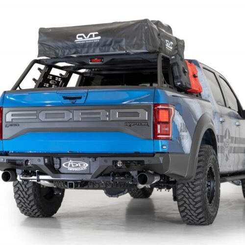 Addictive Desert Designs R110011370103 17-20 Ford Raptor F-150 Bomber Rear Bumper w/ Backup Sensor Cutouts - Image 4