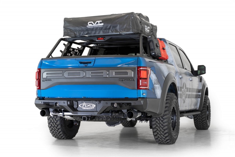 Addictive Desert Designs R110011370103 17-20 Ford Raptor F-150 Bomber Rear Bumper w/ Backup Sensor Cutouts - Image 4