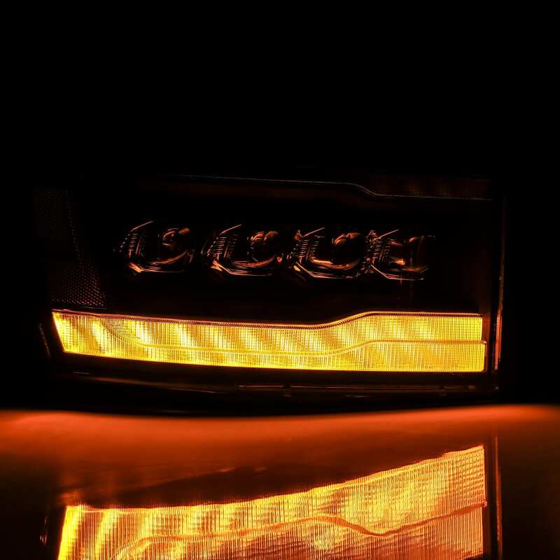 AlphaRex 880536 06-08 Dodge Ram 1500HD NOVA LED ProjHeadlights Plank Style Blk w/Seq Signal/DRL/Amber LED - Image 6