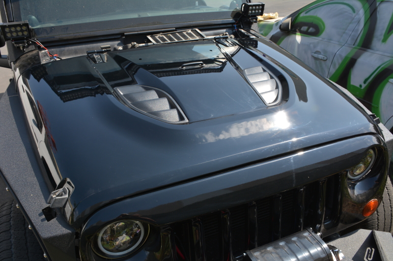 DV8 Offroad HDMB07-TA 07-18 Jeep Wrangler JK Rubicon 10th Anniversary Replica Hood - Image 7
