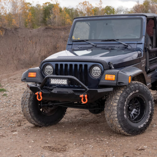 Bushwacker 14005 97-06 Jeep Wrangler Trail Armor Hood Stone Guard and 2 Front Corners - Black - Image 9