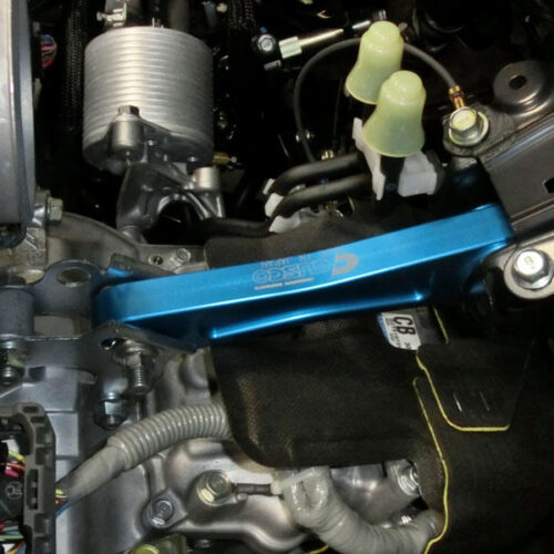 Alternative view of Cusco 6A1 911 PS Billet Aluminum Engine Pitching Stop w/HD Rubber, Subaru EJ20/EJ25(2.5L Turbo), Blue Anodized