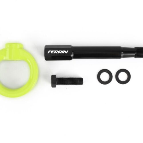 PERRIN 18-21 Subaru WRX & STI / 13-25 BRZ / 17-20 Toyota 86 Tow Hook Kit (Front) - Neon Yellow - Image 4