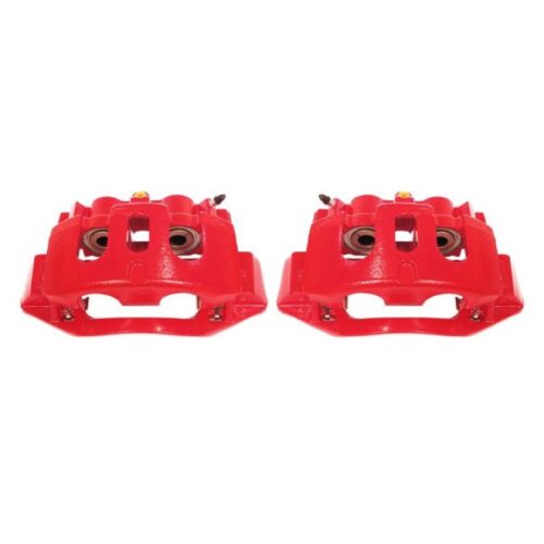 Power Stop 11-19 Chevrolet Silverado 2500 HD Rear Red Calipers w/Brackets - Pair