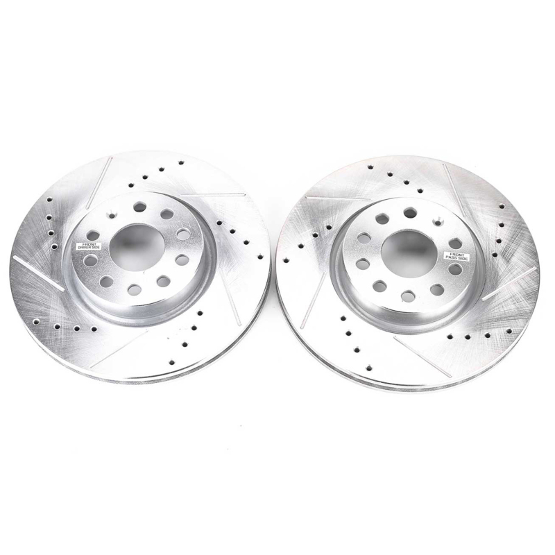 Power Stop 06-13 Audi A3 Front Evolution Drilled & Slotted Rotors - Pair - Image 3