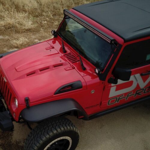 DV8 Offroad HDMB07-02 07-18 Jeep Wrangler JK Metal Heat Dispersion Hood - Primer Black - Image 8