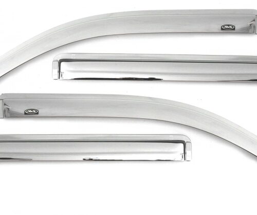 AVS 684252 11-18 Jeep Grand Cherokee Ventvisor Outside Mount Front & Rear Window Deflectors 4pc - Chrome