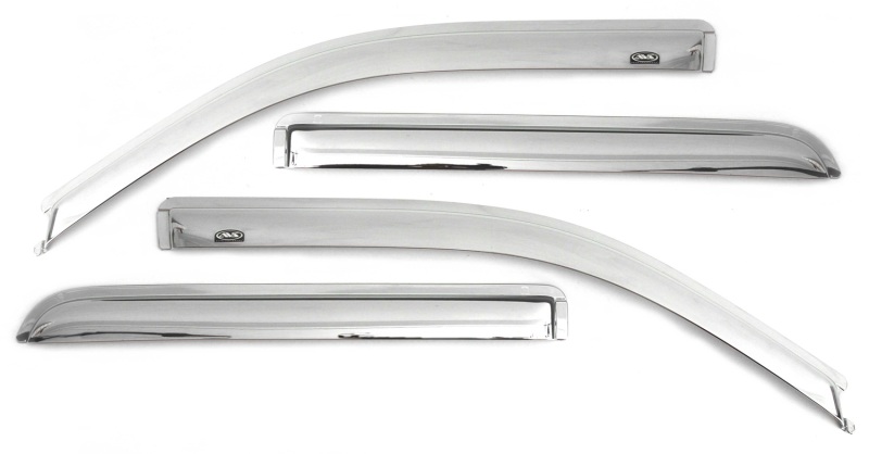 AVS 684252 11-18 Jeep Grand Cherokee Ventvisor Outside Mount Front & Rear Window Deflectors 4pc - Chrome