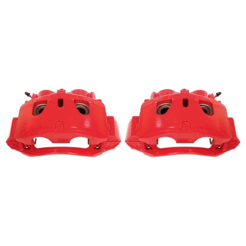 Power Stop 11-19 Chevrolet Silverado 2500 HD Front Red Calipers w/Brackets - Pair