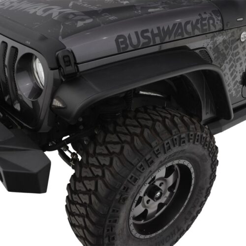 Bushwacker 10923-07 2018+ Jeep Wrangler (JL) Unlimited Flat Style Flares 4pc - Black - Image 5