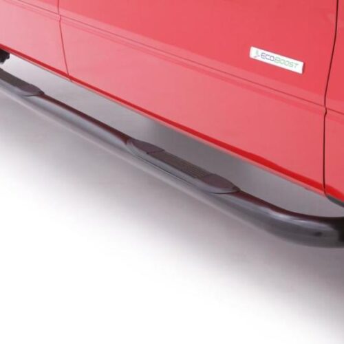 Lund 23090908 15-18 Ford F-150 SuperCrew 3in. Round Bent Steel Nerf Bars - Black