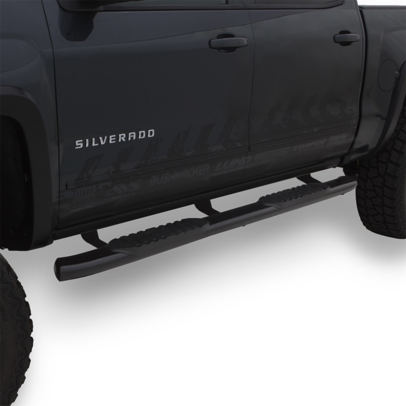 Lund 23810563 2019 Chevrolet Silverado 1500 Crew Cab 5in Oval Curved Steel Nerf Bars - Black - Image 2