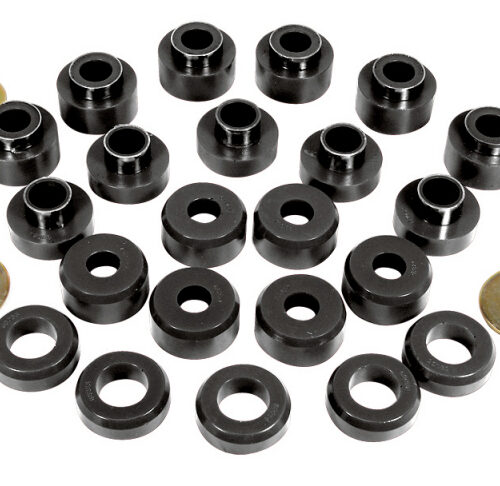 Prothane 1-107-BL 97+ Jeep TJ Body Mount Kit - Black
