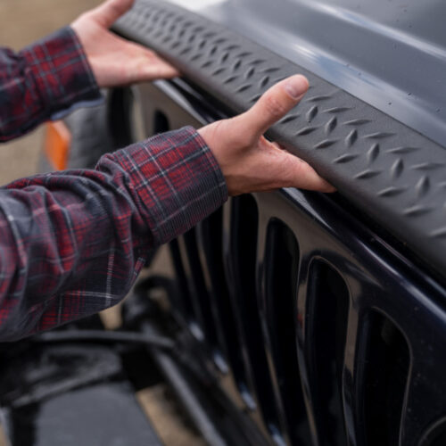 Bushwacker 14005 97-06 Jeep Wrangler Trail Armor Hood Stone Guard and 2 Front Corners - Black - Image 5