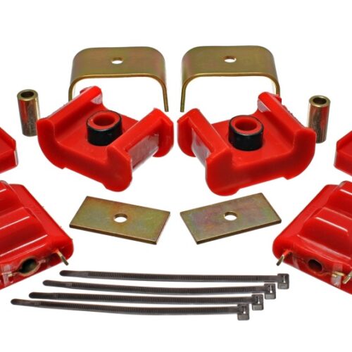 Energy Suspension 3.1124R 73-84 K5 Blazer 4WD Fullsize Red Complete Motor & Trans Mount Set Zinc Finish