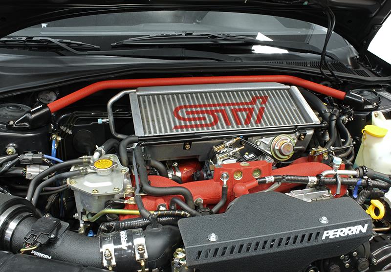 PERRIN 08-14 WRX/STI/Impreza / 14-18 Forester / 13-17 Crosstrek / 05-09 Legacy FR Strut Brace - Red - Image 5